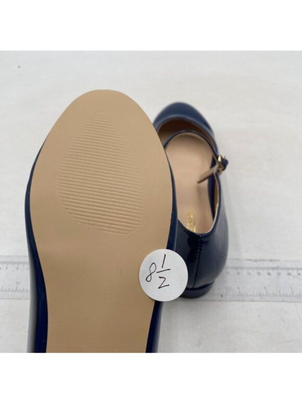 Zszszsu Women's Stylish Round Toe Ankle Strap Mary Jane Flats Buckled Flats Blue - Picture 6 of 8